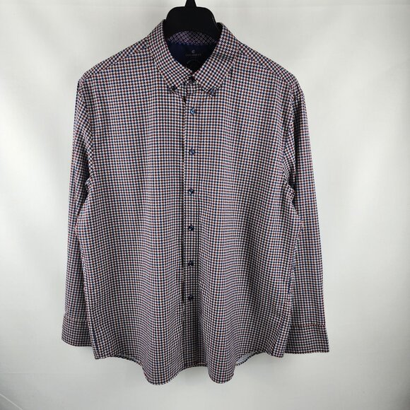 Construct Shirt Mens XL Multi Slim Geometri Fit 4-Way Stretch Button Up - Picture 1 of 7